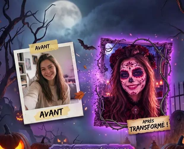Avant / après : portrait Jour des morts
